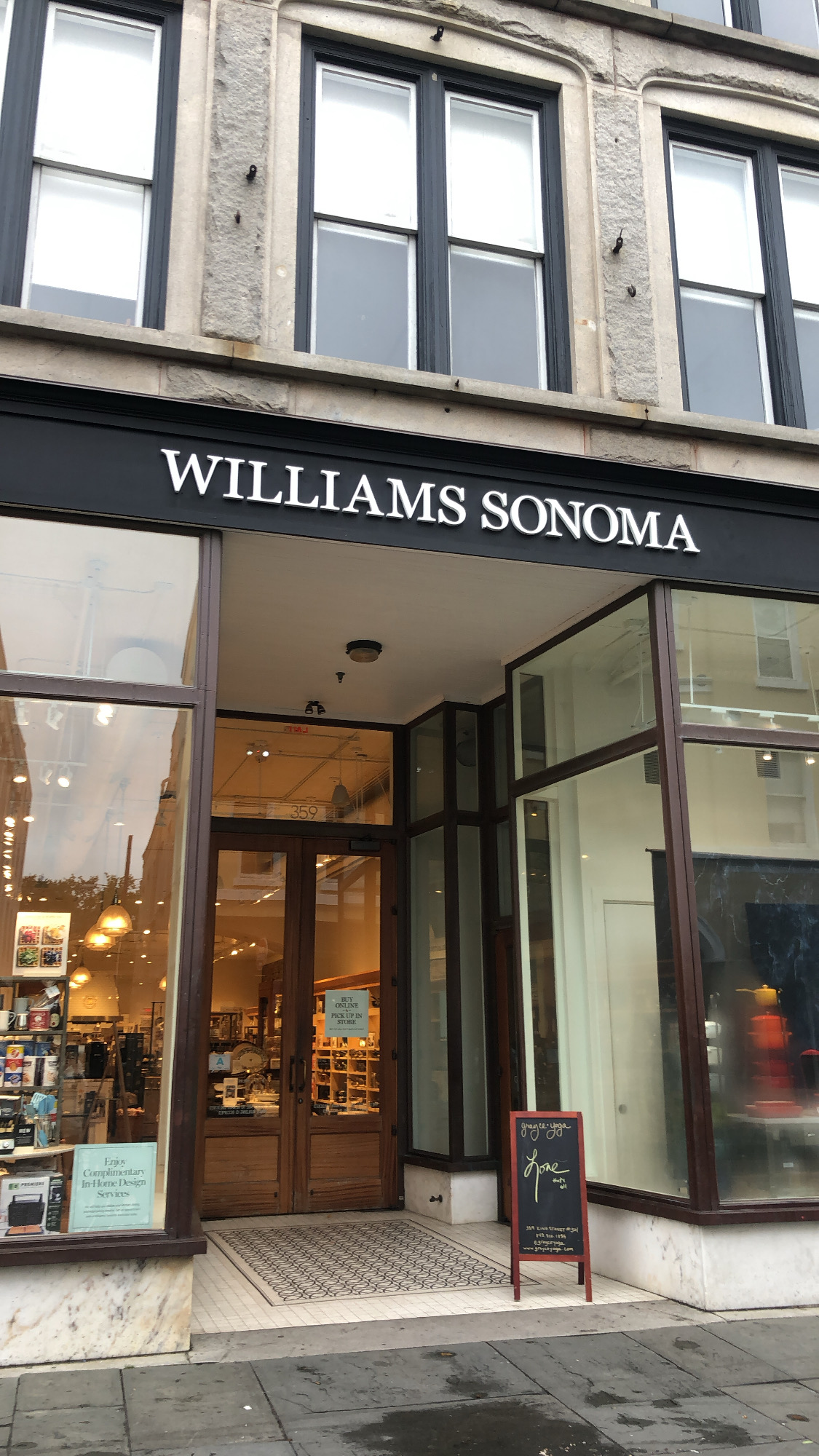 Detail of the studio's polished pine floors and warm light