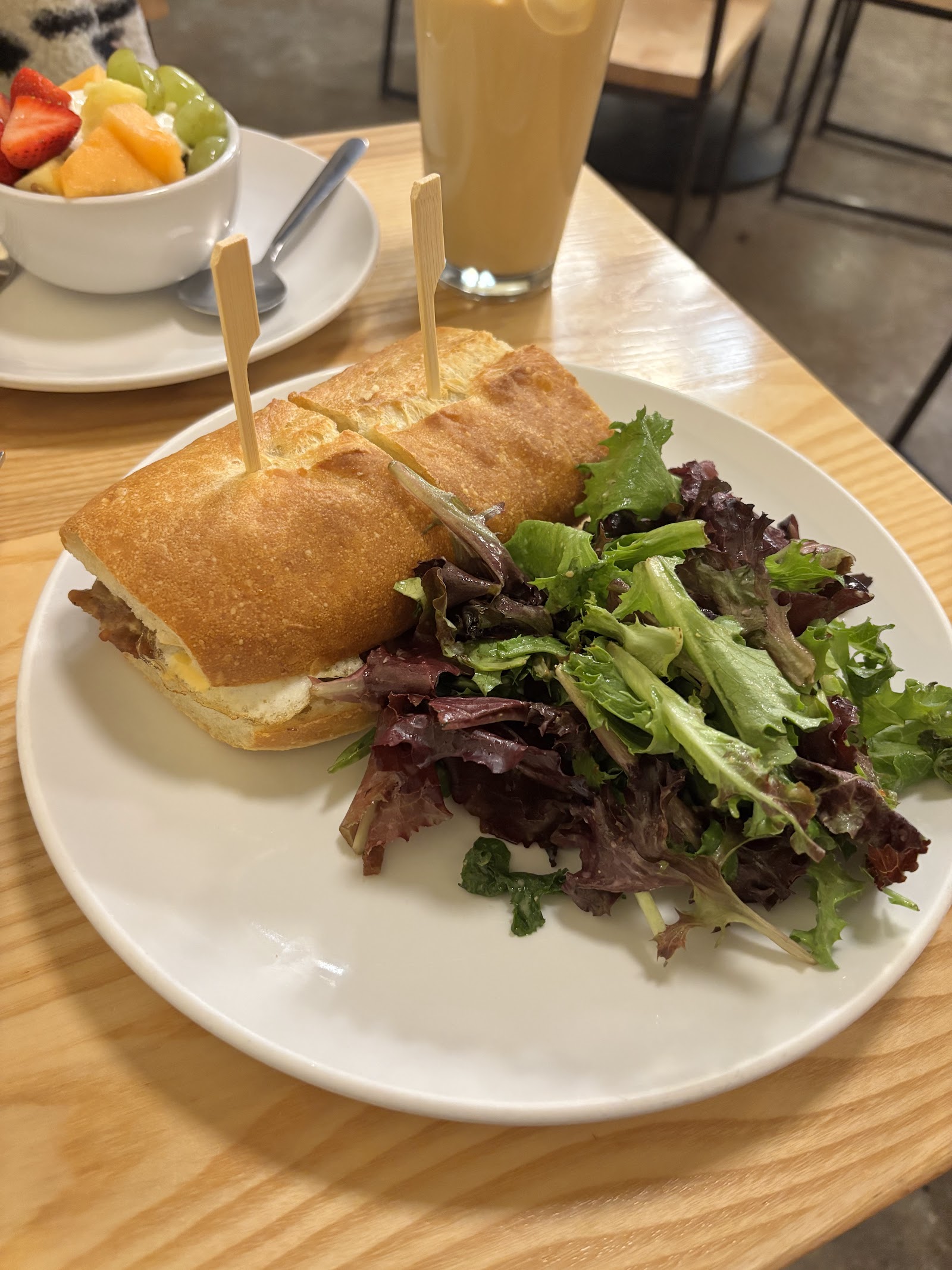 Fresh pastries and bread on display at Madison Sourdough