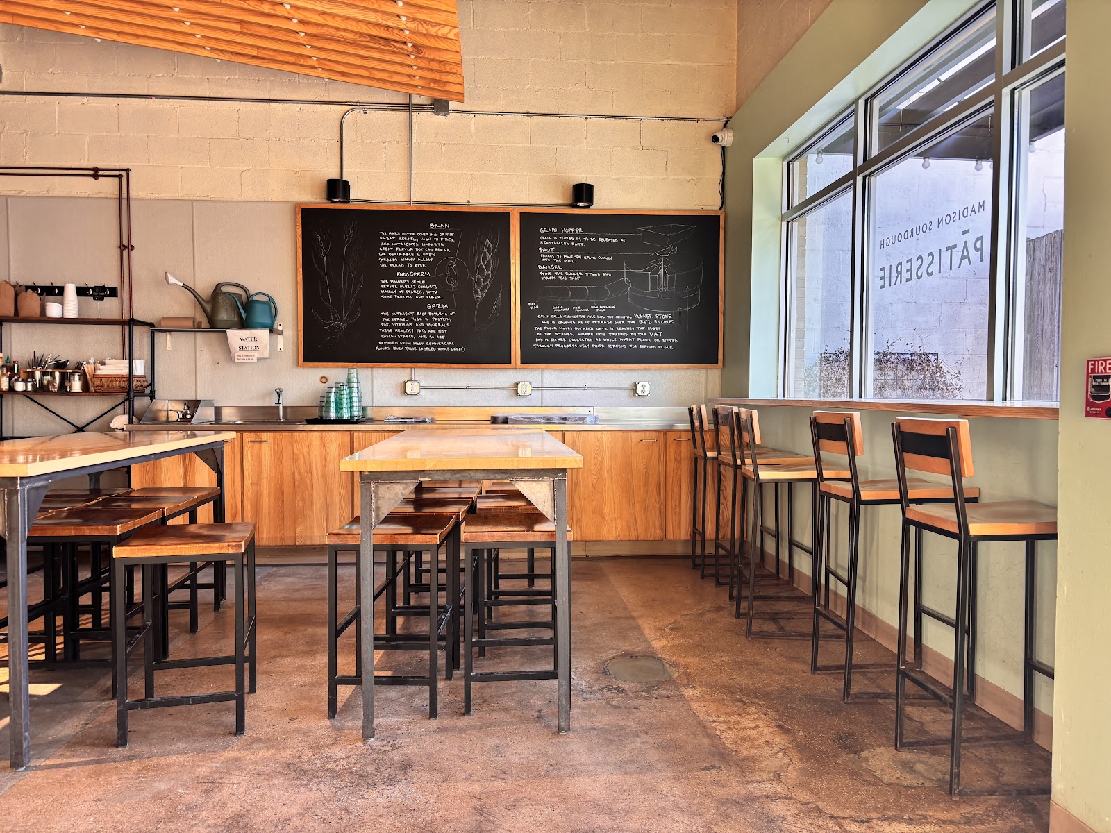 Scene from inside Madison Sourdough on Willy Street